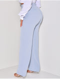 Pantalon de tailleur taille haute coupe large