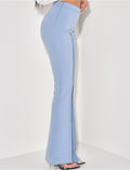 Pantalon de tailleur taille haute coupe flare