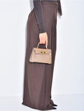 Pantalon de tailleur coupe large effet bouffant