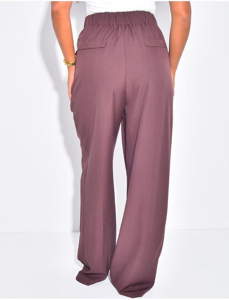 Pantalon de tailleur coupe droite