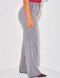Pantalon de tailleur coupe droite effet chiné