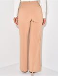 Pantalon coupe droite à boutons dorés