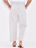 Pantalon en lin effet chiné