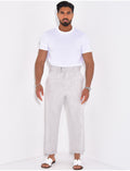 Pantalon en lin effet chiné