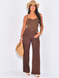 Pantalon de tailleur effet chiné