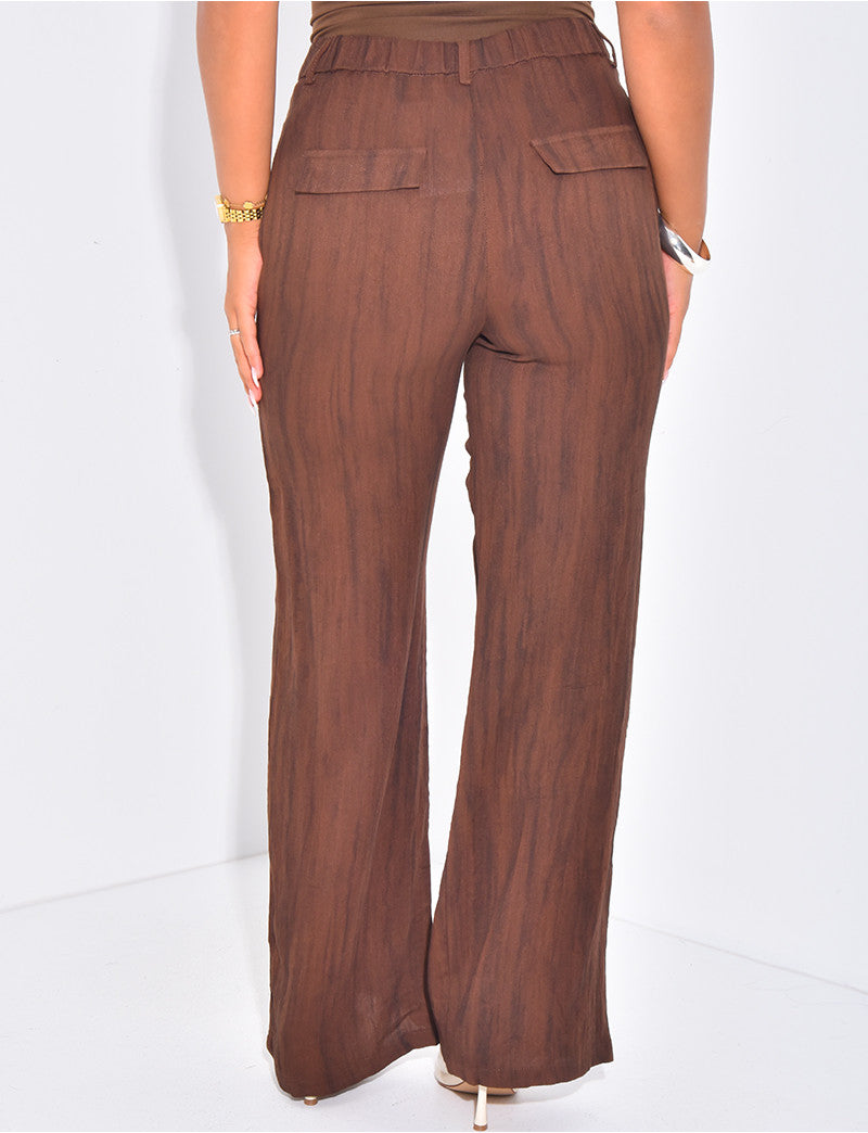 Pantalon de tailleur effet chiné