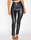Pantalon en simili à zip