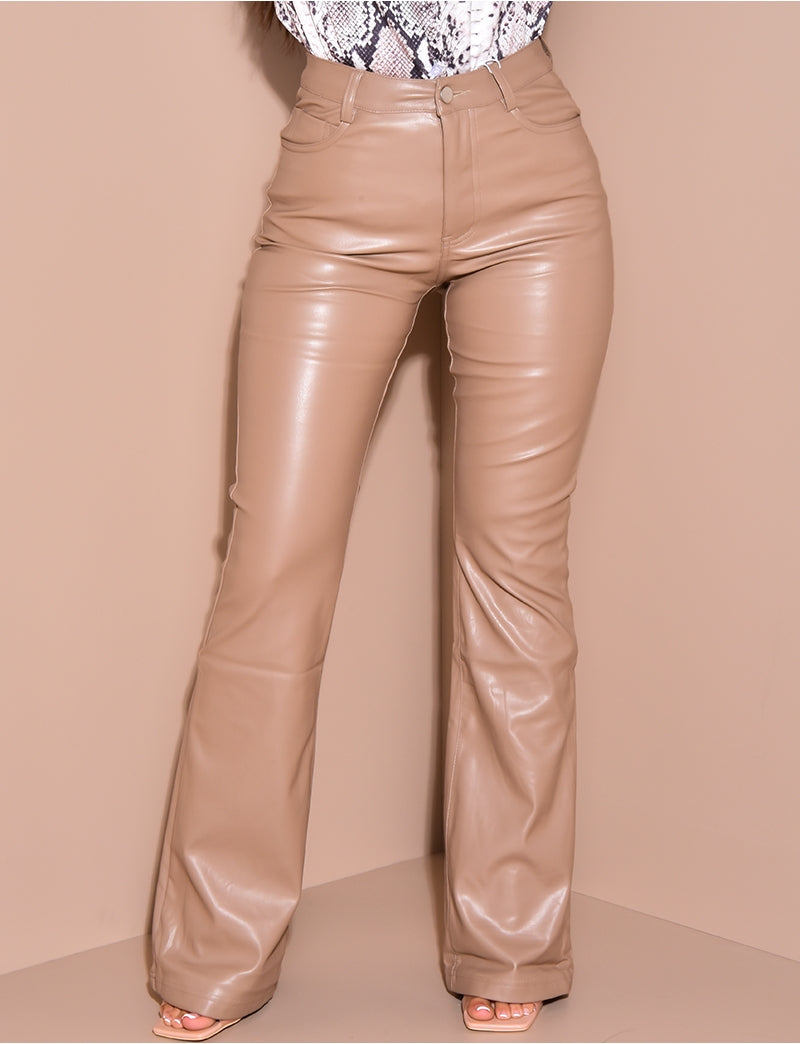 Pantalon en simili patte d'eph