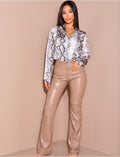 Pantalon en simili patte d'eph