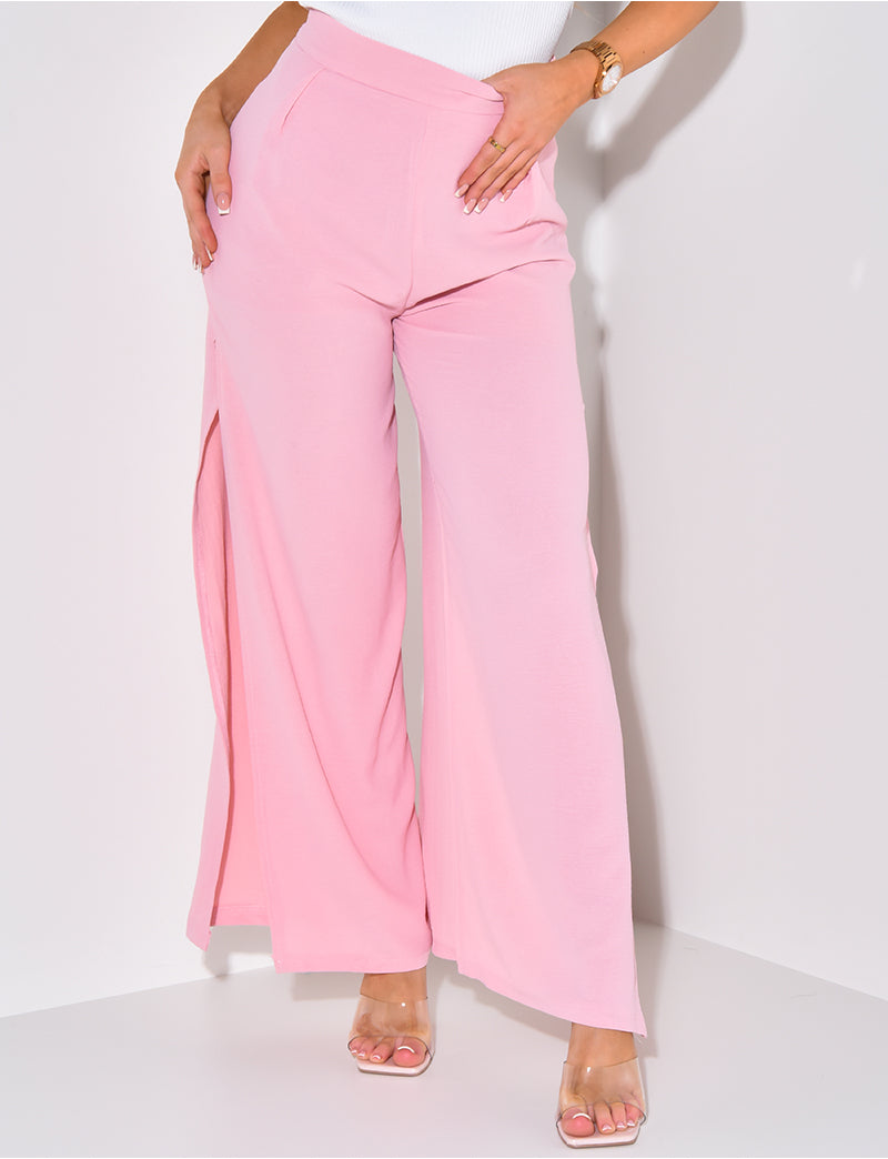 Pantalon fluide à fente