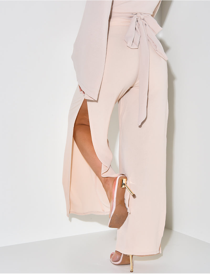 Pantalon fluide à fente