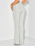 Pantalon taille haute à fente