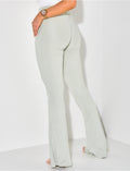 Pantalon taille haute à fente