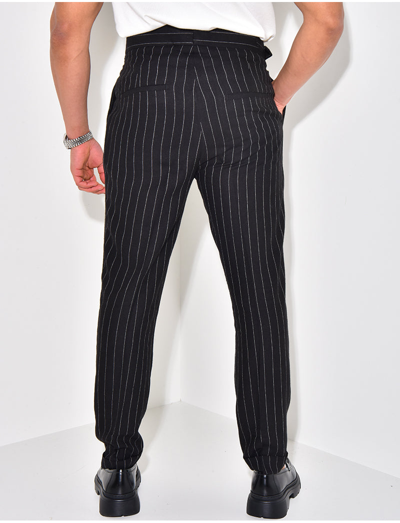 Pantalon homme à rayures