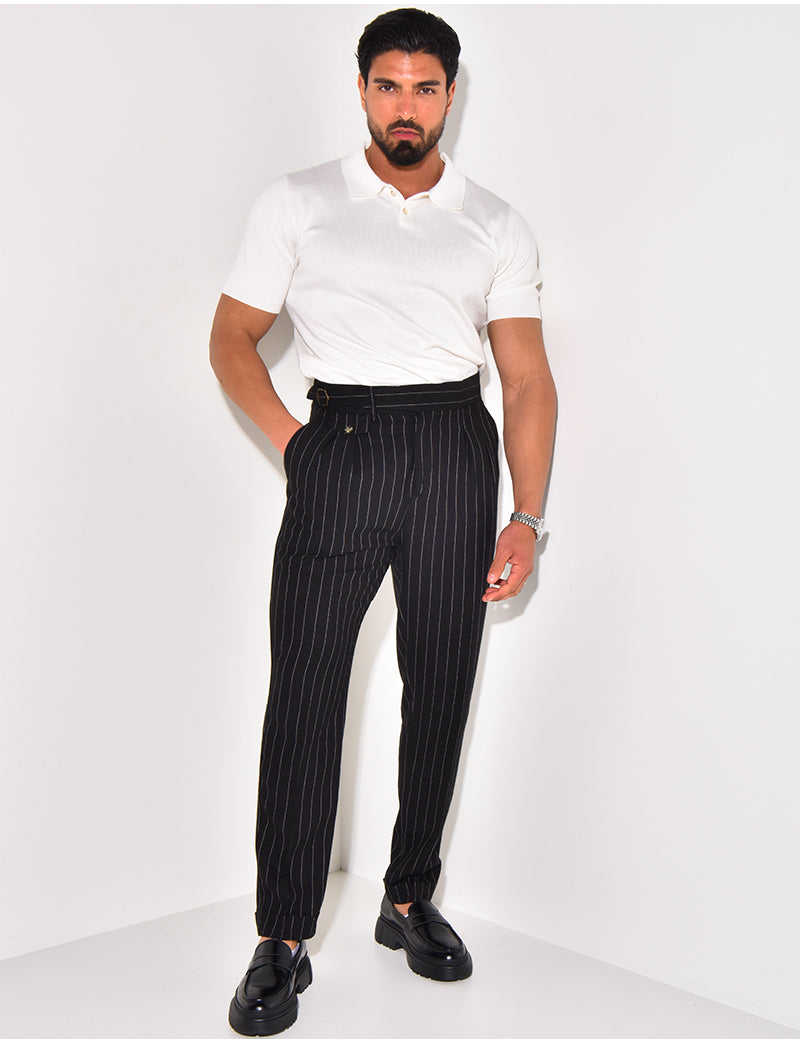 Pantalon homme à rayures