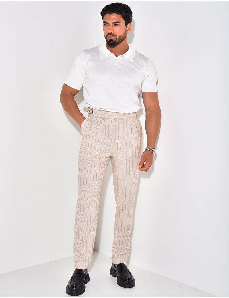 Pantalon homme à rayures