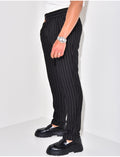Pantalon homme à rayures
