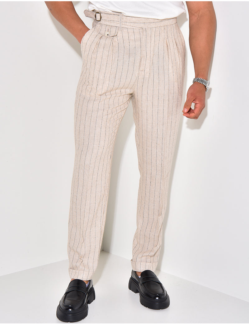 Pantalon homme à rayures