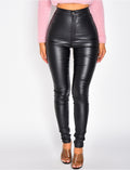 Pantalon taille haute huilé