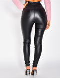 Pantalon taille haute huilé