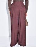 Pantalon coupe droite taille haute à pinces