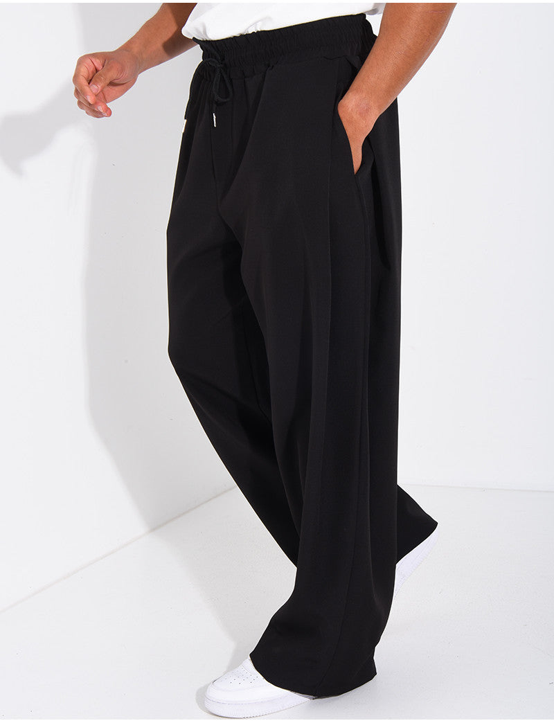 Pantalon large à taille élastique
