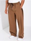 Pantalon large à taille élastique
