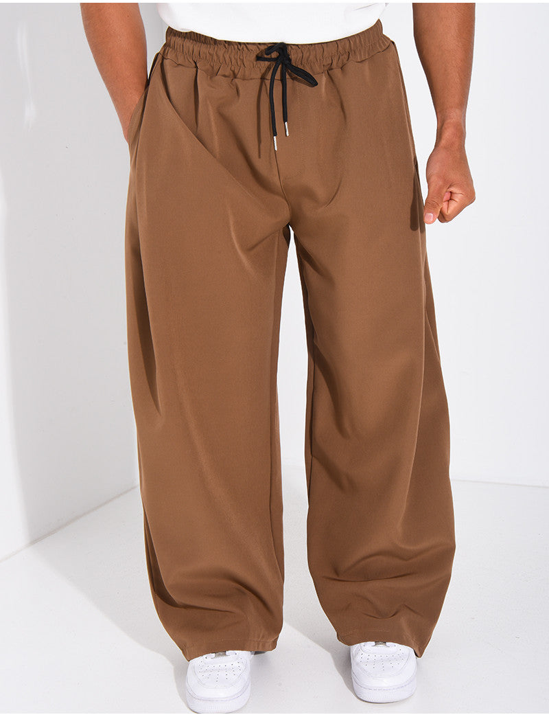 Pantalon large à taille élastique