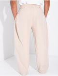 Pantalon large à taille élastique