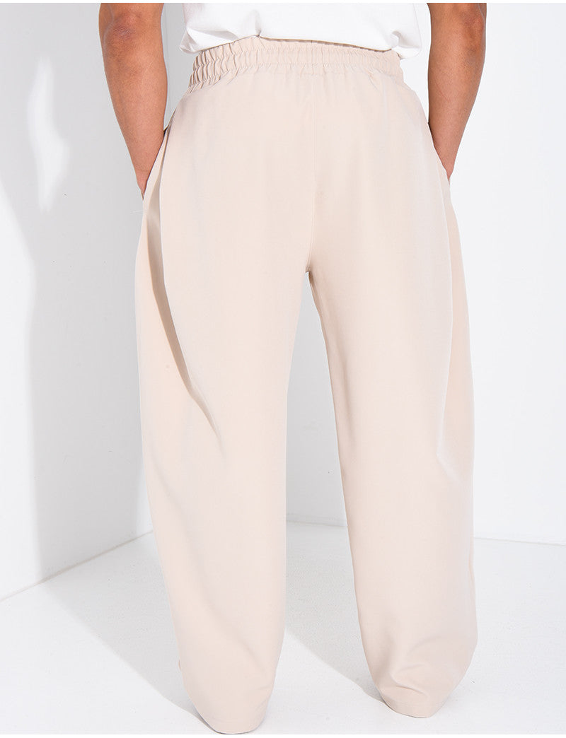 Pantalon large à taille élastique