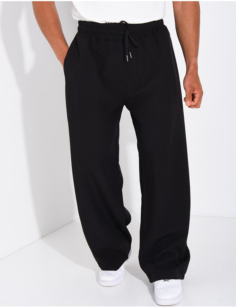 Pantalon large à taille élastique