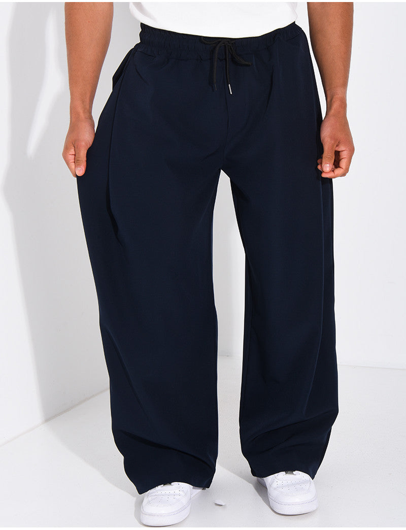 Pantalon large à taille élastique