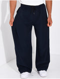 Pantalon large à taille élastique