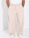Pantalon large à taille élastique