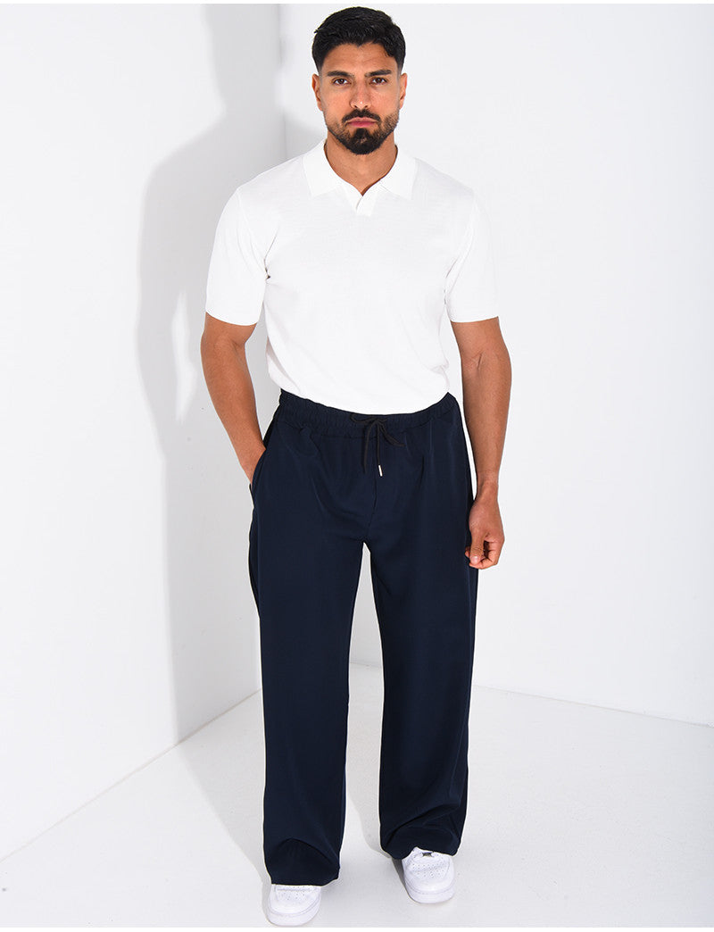 Pantalon large à taille élastique