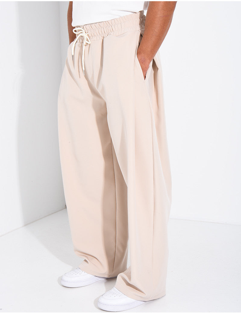 Pantalon large à taille élastique