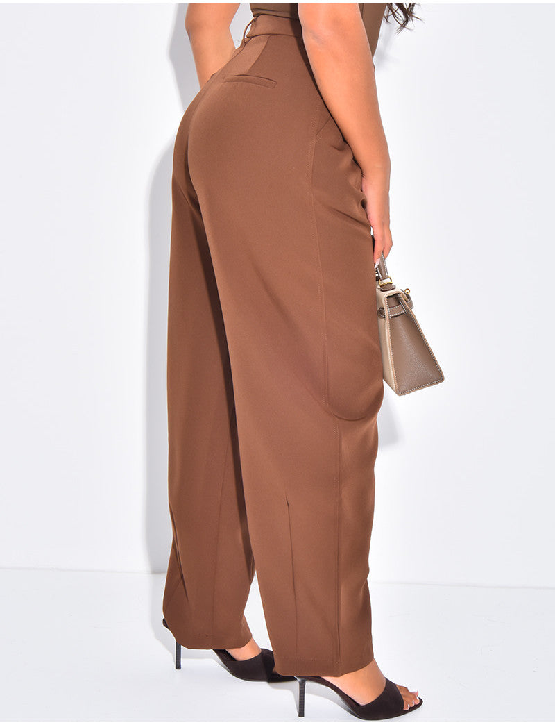 Pantalon de tailleur à coupe large