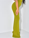 Pantalon taille haute patte d'eph