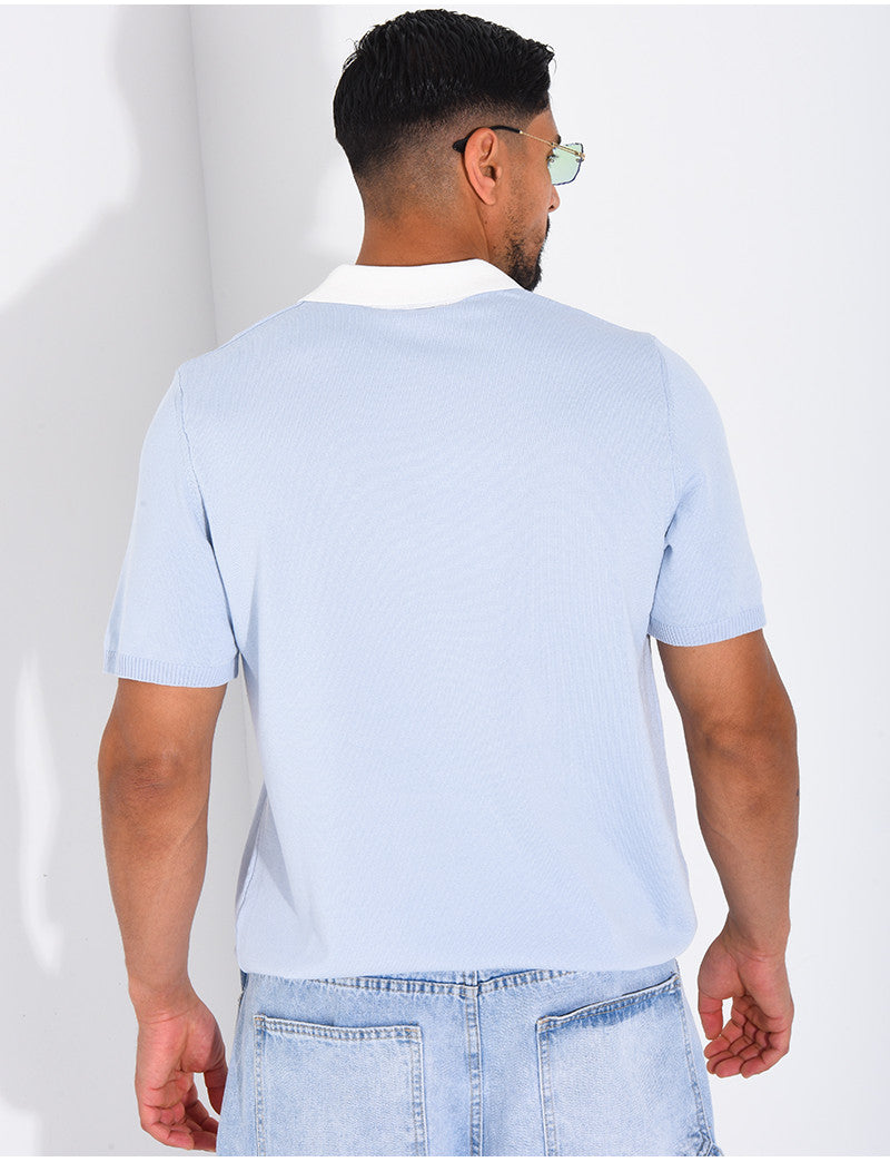 Polo à motif brodé