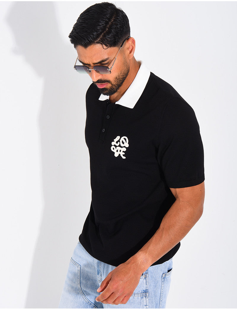 Polo à motif brodé