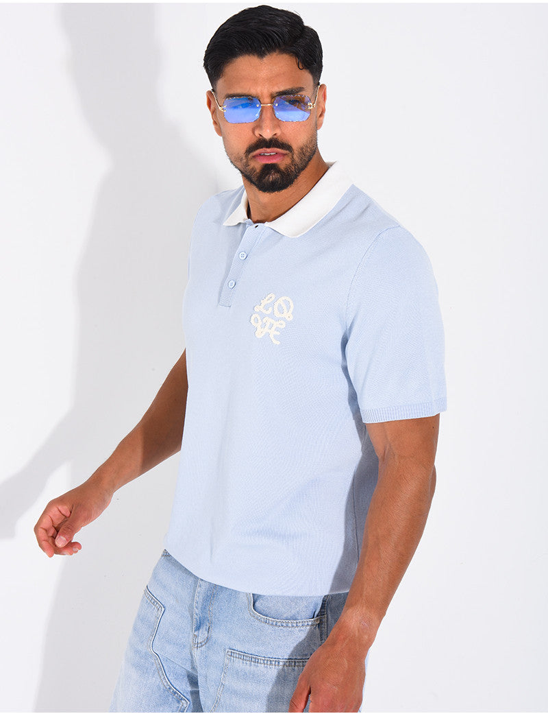 Polo à motif brodé