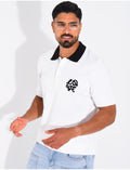 Polo à motif brodé