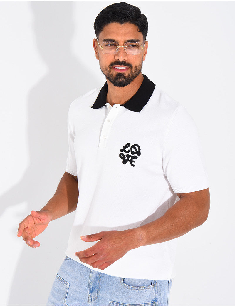 Polo à motif brodé