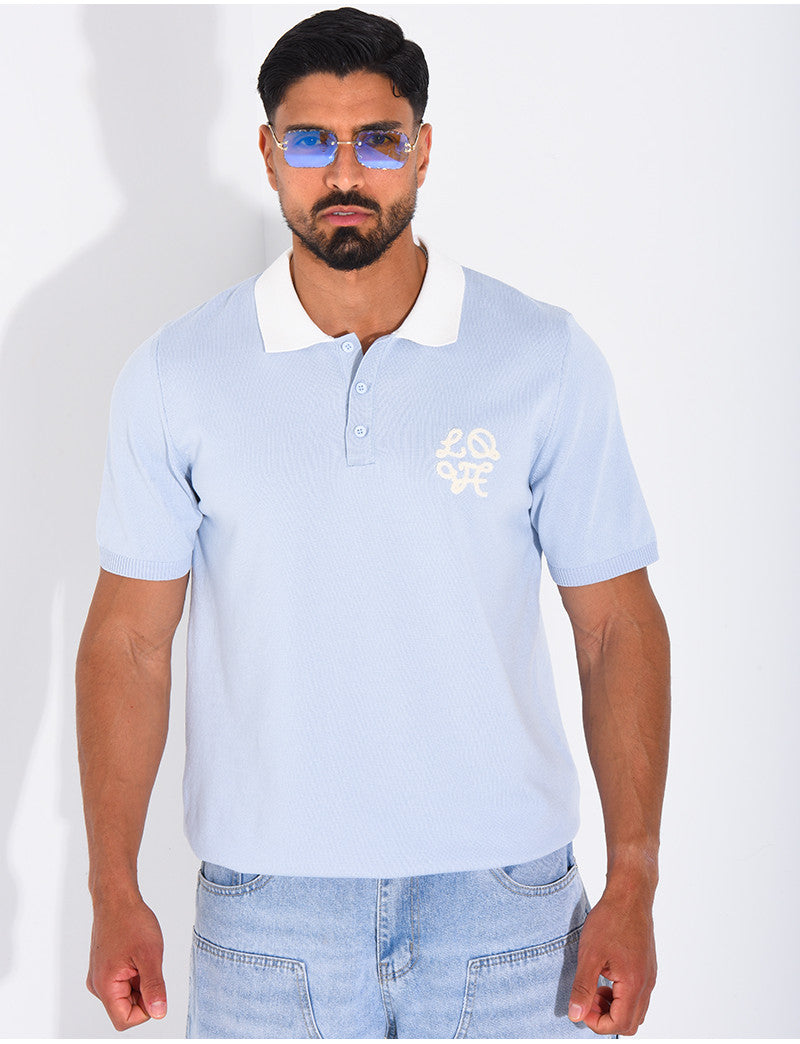 Polo à motif brodé