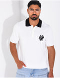 Polo à motif brodé