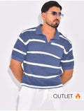 Polo ajouré à rayures