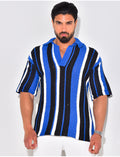 Polo ajouré à rayures