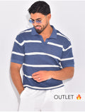 Polo ajouré à rayures