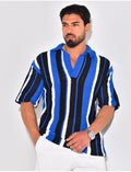 Polo ajouré à rayures