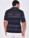 Polo en laine ajouré